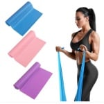 Daity Yoga Stretch Straps, elastische fitnessbanden voor krachttraining, vrouwen, yoga, armen, bovenlichaam en schouders (3-pack, blauw/roze/paars)