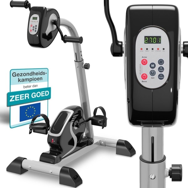 ELONEO 2in1 arm- en beentrainer met motorondersteuning, elektrische hometrainer in hoogte verstelbaar, passieve en gewrichtsvriendelijke training van armen en benen, trainingscomputer met 6 trainingsprogramma's