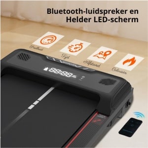 Elektrische Loopband Voor Thuis & Kantoor - Met Bluetooth Speaker - Afstandsbediening - Draagvermogen 120KG - Stil & Opvouwbaar
