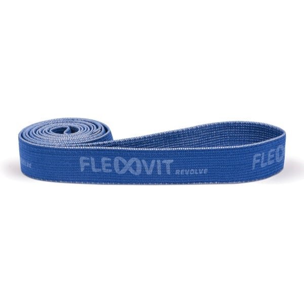 FLEXVIT Revolve Band Blauw Zwaar | Elastische Weerstandsband voor Krachttraining, Flexibiliteit & Revalidatie - Verstelbare Weerstand, Wasbaar, Geschikt voor Fysiotherapie
