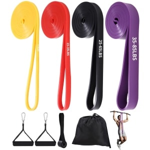 Fitnessbanden, Weerstandsbandenset met deuranker, handvat, draagtas, weerstandsbanden voor fitness/stretching/yoga/krachttraining/pilates