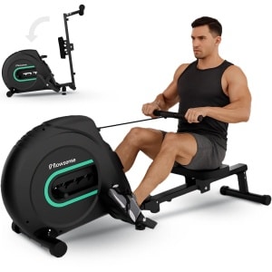 Flowsense Elvora Lite Roeimachine - Inklapbaar Roeiapparaat - Elastische Weerstand - LCD Display - Stil & Compact - Voor Gebruikers tot 200 cm / 115 kg - Thuis Fitness Roeitrainer