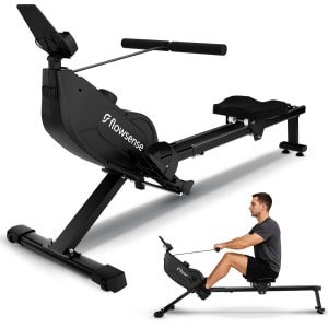 Flowsense Roeiapparaat - Roeimachine - Geluidsstil - Magnetische Roeitrainer Fitness - Rowing Machine 16 Weerstandniveaus - LCD Monitor