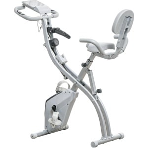 HOMCOM-Magnetische hometrainer-staal-105x48x118cm-zwart, zilvergrijs