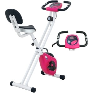 HOMCOM-Magnetische hometrainer-staal-43x97x109cm-roze