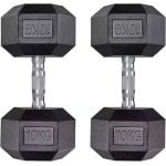 Halterset Valora - Gewichten - Halters - Voor Krachttraining & Thuisfitness - Compacte Stalen Dumbbells van 10 kg - Set van 2