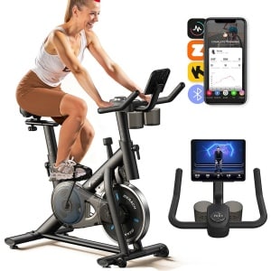 Hometrainer - Fitnessfiets - Indoor Bike - Fietstrainer - Conditietrainer - Stil Met Riemaandrijving - Verstelbaar Zadel & Stuur