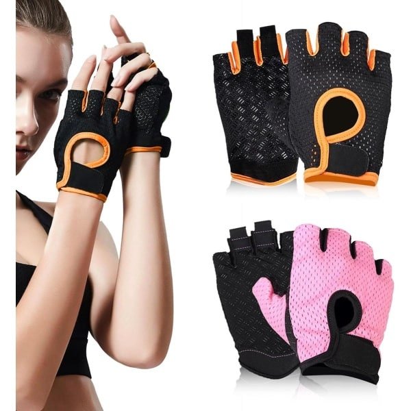 JGS Premium - Fitnesshandschoenen Paars voor Gewichtheffen en Fietsen | Antislip Sporthandschoenen voor Mannen en Vrouwen | Workout Handschoenen met Ademende Stof | Geschikt voor Fitness en Krachttraining