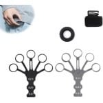 JGS Premium - Grip Trainer 2 stuks voor onderarm training zwart grijs - polsspanner voor krachttraining met siliconen materiaal - hand grip corrector