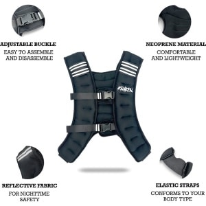 KRAKEN Gewichtsvest 10 KG | Running Weight Vest | voor mannen en vrouwen, Lichaamsgewicht Vest met reflecterende streep Verstelbare riem, Sport lichaam Vest voor krachttraining, Hardlopen, Fitness, Spieropbouw, Gewichtsverlies