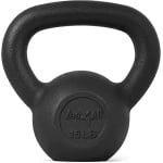 Kettlebell-gewichtenset van massief gietijzer, ideaal voor totale lichaamstraining en krachttraining, Kettlebell 6,8 kg, C. Zwart-6,8 kg