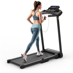 Learnlogic elektrisch loopband, inklapbaar loopband voor thuis tot 12 km/h, met LED-display, app- en tablet-houder, compact loopvlak voor thuis en kantoor