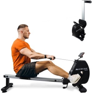 Mobiclinic RowFit - Roeitrainer - Roeiapparaat - 8 weerstandsniveaus - Stil - Magnetische weerstand - Lcd-monitor - Mobiele telefoonhouder - Tot 120 kg - 6 kg vliegwiel - Thuisgym