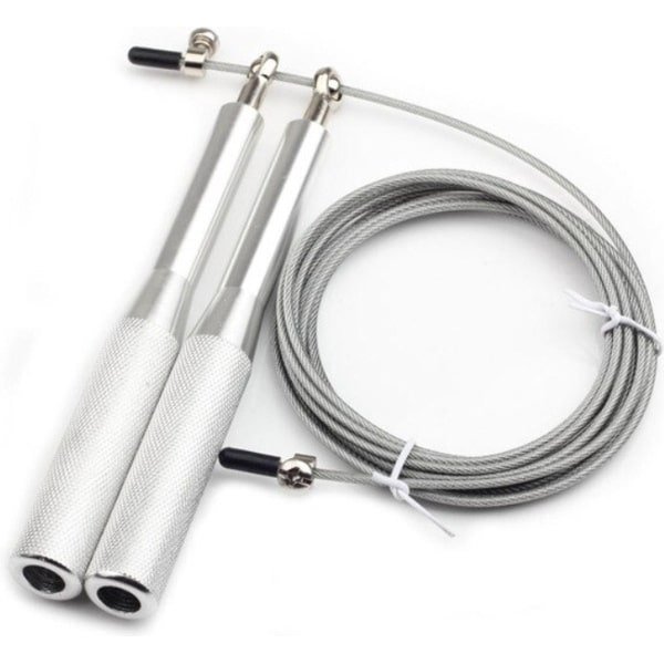 New Age Devi - Springtouw - Zilver - Jump rope - Crossfit - Hoge Snelheid - Duurzaam Staal Slijtvast ontwerp