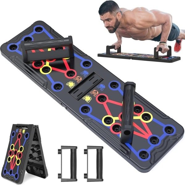 Opvouwbaar Push-up Board 26-in-1 voor Thuisfitness - Multifuntioneel Krachttraining en Vetverbranding