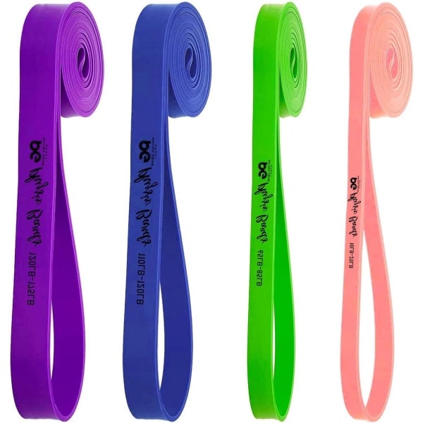 Physix Gear Sport fitnessband - extra lang en belastbaar - weerstandsband voor pull-up, calisthenics, crossfit & freeletics - fitness ondersteuning - inclusief oefenboek