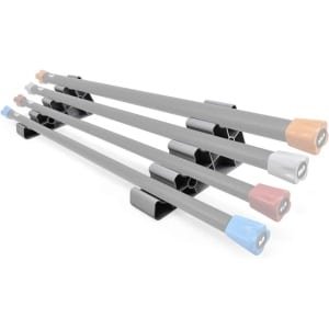 Premium halterstang 2-14 kg voor aerobics, yoga en pilates, halterstang krachttraining thuis en in de sportschool, rek voor lange halter, single/combo