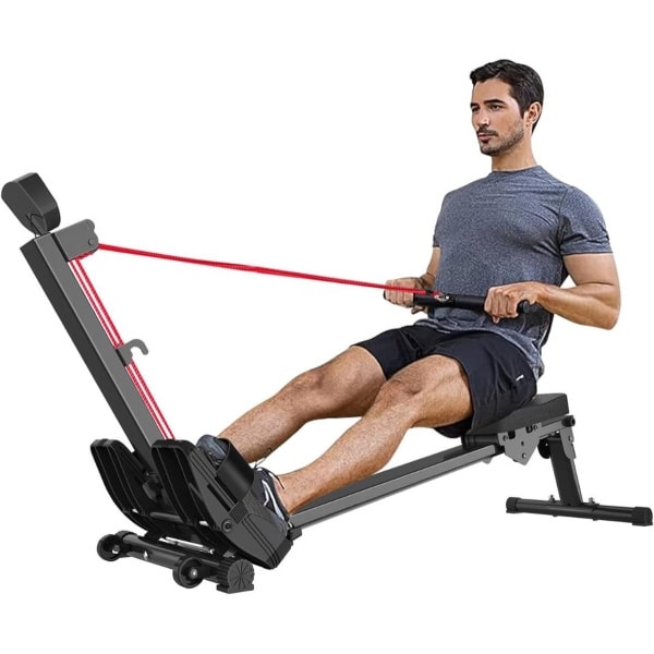 Roeitrainer Inklapbaar - Hometrainer - Roeimachine Fitness - Zwart