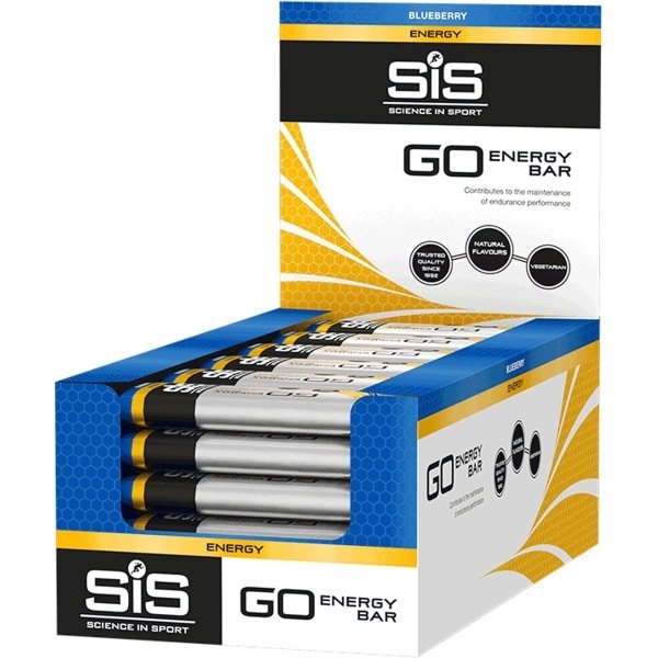 Science in Sport - GO Energy Bar Mini 40g 30-pack - Blauwe bessen - vegan - Heerlijke koolhydraatreep met 26g koolhydraten - energieleverancier voor krachttraining