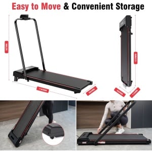 Serolux® - Loopband inklapbaar - Hometrainer - loopbanden - 4-in-1 functie - 12 Trainingsschema's - Snelheidsbereik 12 km/u - Instelbare helling - Hartslagmeting - Opvouwbaar - Fluisterstil - Afstandsbediening - 127,4 × 58,4 × 107,2 cm - Zwart