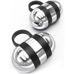 Stalen halterset met antislip siliconen vingerlus - voor cardio en fitness training - dames en heren - 05 kg, 07 kg, 2 lbs.