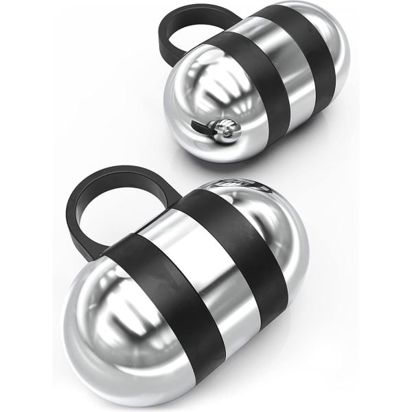 Stalen halterset met antislip siliconen vingerlus - voor cardio en fitness training - dames en heren - 05 kg, 07 kg, 2 lbs.