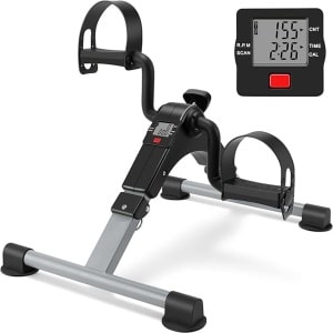 Stoelfiets met LCD Display - Opvouwbare Bureaufiets & Deskbike - Instelbare Weerstand - Hometrainer & Mobiliteitstrainer voor Thuis of Kantoor - Compact Fitnessapparaat voor Conditie, Revalidatie & Beweging