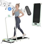 Sweiko 2 in 1 Loopband voor Thuis, Groen, Afstandsbediening Loopband 1-6 km/h Snelheid met LED Display, Bluetooth Speaker&Phone Mount, Loopband voor Thuis, Kantoor, Gemakkelijk om te vouwen, Montage Fre