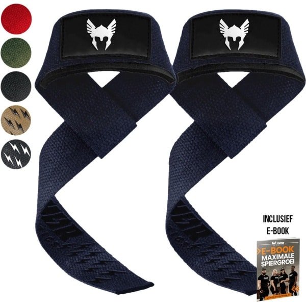 Thor Athletics Lifting Straps - Extra Grip - Krachttraining Accessoires - Powerlifting Straps - Deadlift Straps - Viking Blue - Inclusief E-Book