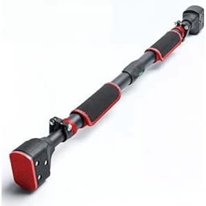 Thuys - Optrekstang Deur - Pull Up Bar Deur - Fitness Krachttraining - 72 x 7 x 5cm - Rood