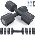 Verstelbare Korte Halters Set van 2 tot 45 kg - Krachttraining Dumbbells met Gewichten dumbbell set
