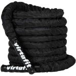 VirtuFit Battle Rope - Fitness Rope Pro - Zwart - 9 m - Ø 40mm - Incl. Beschermhoes - Binnen & Buiten Gebruik - Voor Crossfit, Krachttraining & Conditietraining - Battle Rope 9 meter - Fitness Touw - Battle Ropes