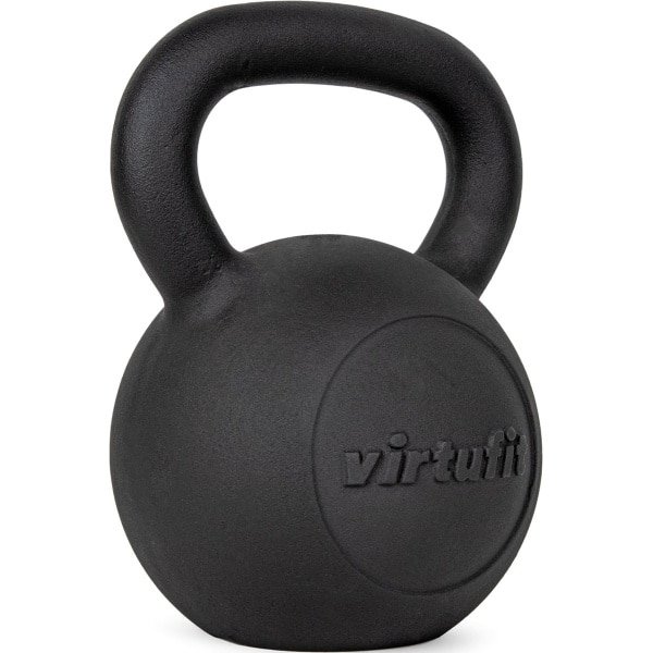VirtuFit Kettlebell Pro - Kettle Bell - Gietijzer - 36 kg - Zwart - Sport Gewicht - Ergonomische & Brede Handgreep - Geschikt voor CrossFit & Fitness - Conditietraining