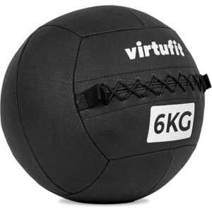 VirtuFit Wall Ball Pro - 6 kg - Fitness - Gewichtsbal - Zwart - Gewichtsbal - Krachtbal - Trainingsbal - Wall Ball - Medicijn Bal - Krachttraining - Functionele Training