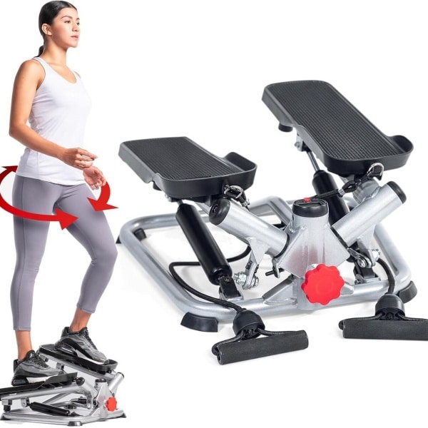 White-Label® Stepper Fitness - Hometrainer - Crosstrainer Mini - Zwart