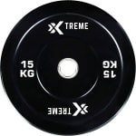 Xtreme Fitness Bumper Plate 15kg (set) - Bumper Plate voor Gewichtheffen - Set van 15kg halterschijf - gewichten - gewichten set - krachttraining - halterstang - Olympische Halterschijf van Rubber - 50 mm - Sport Gewicht 2 stuks
