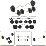 vidaXL Halterset 30 kg - Halters - Halterset - Home Gym - Krachttraining - Fitness
