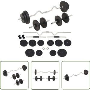 vidaXL Halterset 30 kg - Halters - Halterset - Home Gym - Krachttraining - Fitness