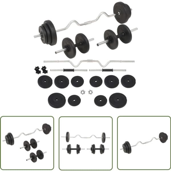 vidaXL Halterset 30 kg - Halters - Halterset - Home Gym - Krachttraining - Fitness
