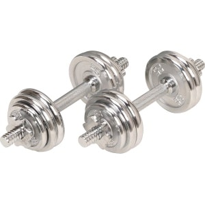 15 kg Chroom Halter Set met Draagtas - Verstelbare Gewichten voor Krachttraining