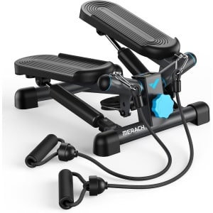 2-in-1 stepper voor thuis - mini-stepper met lcd-monitor tot 150 kg - krachttraining voor benen, armen en billen