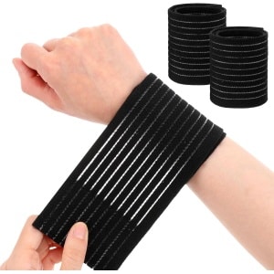 2 stuks polsbandage - elastische polsbandages - ademend - verstelbare polsbandage voor sport - fitnessstudio - tennis - krachttraining
