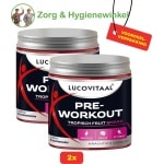 2x Lucovitaal Pre-Workout Tropisch Fruit - 2x 200 gr - Voordeelverpakking!