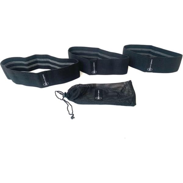 3-delige Weerstandsbanden Set - Hip Bands met Anti-Slip & Draagtas - Fitness, Yoga & Krachttraining - Healthy Sports