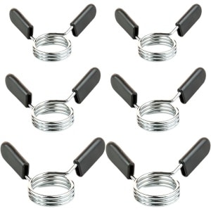 6 stuks halterstangklemmen - haltervergrendelingsclips - veerhalsklemmen - halterclips - halterklemmen - voor veel fitnessapparatuur - gewichtheffen - krachttraining - sportaccessoires enz.