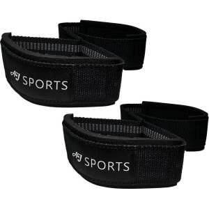 AJ-Sports Figure 8 Lifting Straps - Straps - Lifting grips - Wrist wraps - 2 stuks - Powerlifting - Fitness - Krachttraining - Padding & anti slip - Zwart