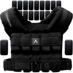 APEX MOTION Gewichtsvest 20KG - One Size Fits All - Metalen Gesp - Weight Vest Verstelbaar in Gewichten - Fitness, Calisthenics & Crossfit - Full Black