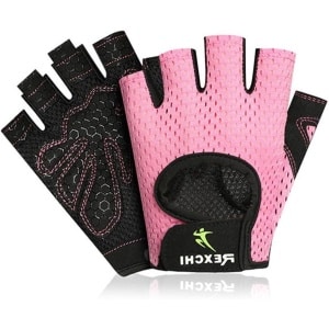 Allecto plus - Fitnesshandschoenen dames | Gewichtheffen | Ademend | Antislip | Gevoerde handpalm siliconen | Fietsen krachttraining