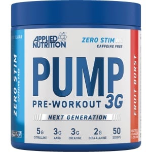 Applied Nutrition - Pump 3G ZERO STIM Pre-Workout (Fruit Burst - 375 gram) - Suikervrij