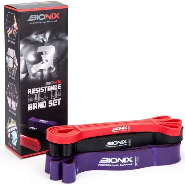 Bionix Pull Up Weerstandsbanden - Dikke Zware Lange Trainingsbanden voor Pull Ups, Crossfit, Powerlifting, Yoga, Stretching - Trainingshulp Krachttraining Fitnessapparatuur voor mannen en vrouwen